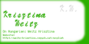 krisztina weitz business card